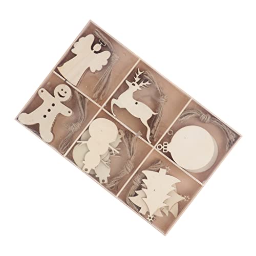 Wooden Christmas Ornaments, 36PCS Unfinished Wooden Ornament to Paint, DIY  Christmas Crafts for Kids, Unfinished Wood Slice for Hanging Holiday