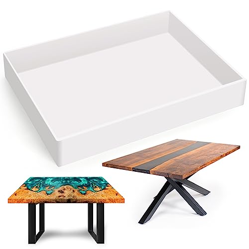 Sntieecr Leveling Table for Resin, Epoxy Resin Table Self Leveling Board  with Silicone Mat, Adjustable Oval Leveling Working Table for Epoxy Resin