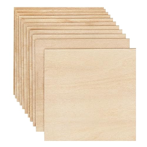Basswood Sheets 1/16, Craft Wood 10 Pack - 12 X 12 X 1/16 Inch - Cricut  Wood Sheets 1.5mm, Plywood Sheets