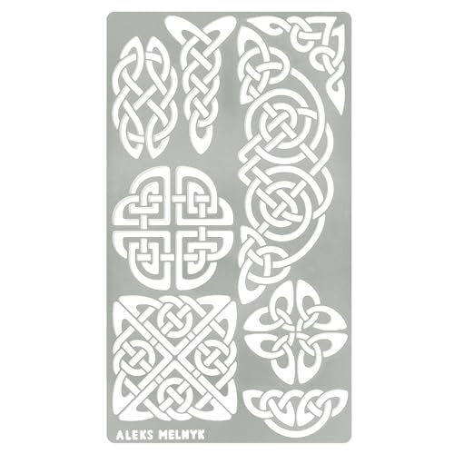 Aleks Melnyk #37 Metal Journal Stencils, Celtic Patterns, Wicca Stencil, Celtic Knot Stencils, Viking Stencils, Wood Burning Templates, Wood Carving