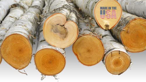  Wilson 17-18 Decorative White Birch Logs, Natural Bark Wood  Home Décor - 1.5-3 Dia. (Set of 8) : Home & Kitchen