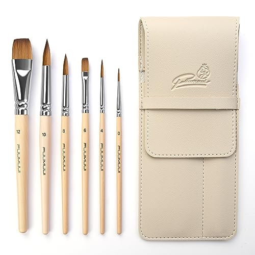 Kolinsky Travel Watercolor Brushes Sable Hair Round Watercolor Paint B