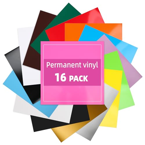 IModeur Permanent Adhesive Vinyl Sheets (75 Packs, 12x12) - 38 Assorted  Colors Vinyl Sheet (Matte & Glossy) for Most Kinds of Cutting Machines, Car