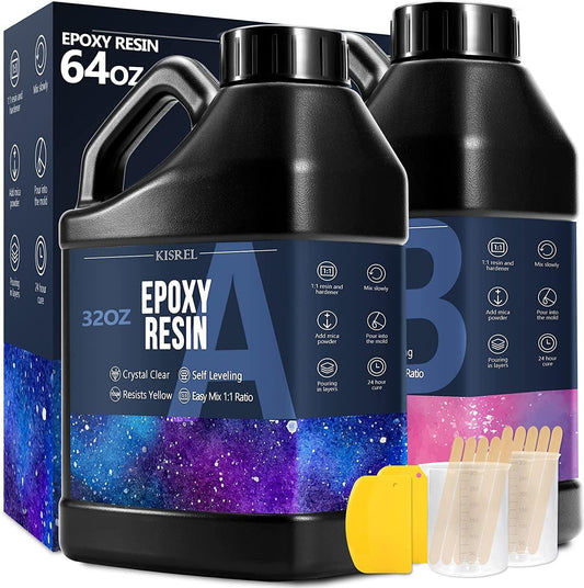 Epoxy Resin-76Oz Fast Curing Epoxy Resin 4 Hours Demold Crystal Clear –  WoodArtSupply