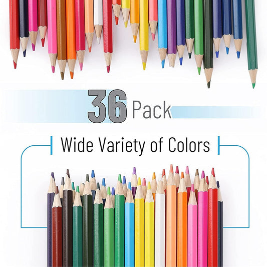 Short Fat Colored Pencils for Kids - 10 Triangle Jumbo Color Pencils for  Ages 2-6, Preschool, Toddlers & Beginners, Color Pencils for Kids - Pre