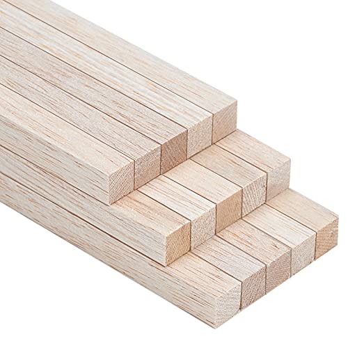 12 Sheets 8x4 Inch Unfinished Balsa Wood Sheets Thick for Crafts Hobby- 2mm  Thick by Craftiff