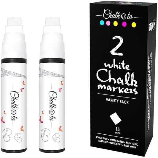 Crafts 4 All Liquid Chalk Markers for Blackboard Signs, Bistro Menu, Car Window Glass - Dry Erase, Washable - 13 Colored Chalk Pens w/ Reversible Tips