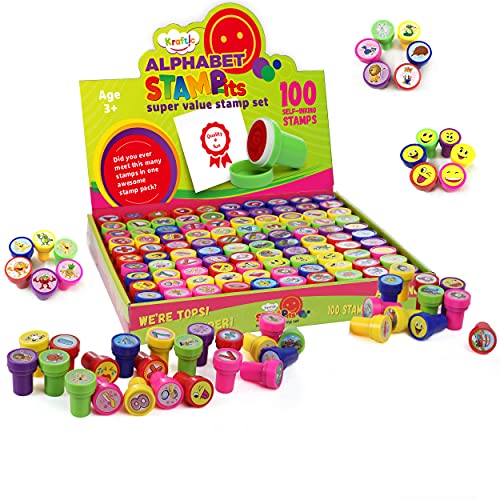 Creative Kids Cocomelon Stamp Set 36+ Piece Wooden Stamps Set Includes Ink Pads, Stickers, Markers, Picture Frames - Montessori