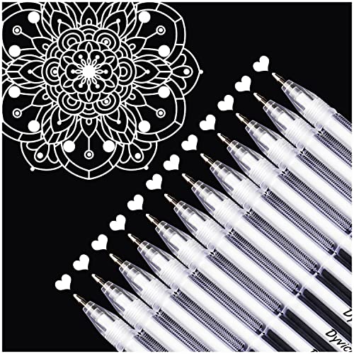  Qionew White Gel Pen Set, 3 Pack, 1mm Extra Fine Point Pens  Gel Ink Pens Opaque White Archival Ink Pens for Black Paper Drawing,  Sketching, Illustration, Card Making, Bullet Journaling 