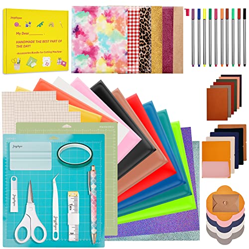 GO2CRAFT Accessories Bundle for Cricut Joy, 70Pcs Ultimate Accessories and  Supplies with Adhesive Vinyl Sheets, Folded Card Stock, Card Mat, Weeding