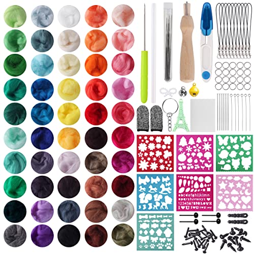 Incraftables Wool Needle Felting Kit (15 Colors). Best Wool Felting Kits  for Beginners, Pros, Adults & Kids. Wool Roving Felt Supplies Starter Set