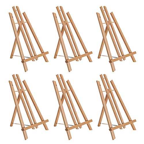 Aokbean 4Pcs Art Painting Tabletop Display Easel Stand, 12 Wooden Tripod  Table Top Paint Easels Photo Picture Canvas Sign Display Holder Portable