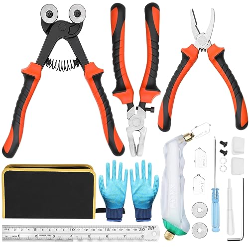 Qovydx 5Pcs Glass Grozer Running Pliers Stained Glass Breaking Cutter Tools  Glass Grozing Pliers Breaker Cutting Oil Tool with Rubber Tips Glass Cutters  Tools