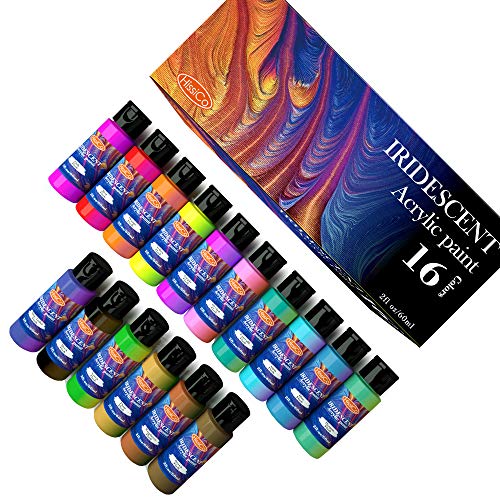 CSY art gallery Metallic Acrylic Paint Set -(60ml, 2oz) Art Craft  Paints-Made By High Concentration Pearlescent Powder Imported From  Germany(Confetti)