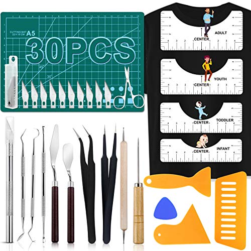 KingFinger Craft Vinyl Weeding Tools Set, Scraper, Scissors, Tweezers,  Weeder tools for Cricut/Silhouette/Oracal (5 PCS) 