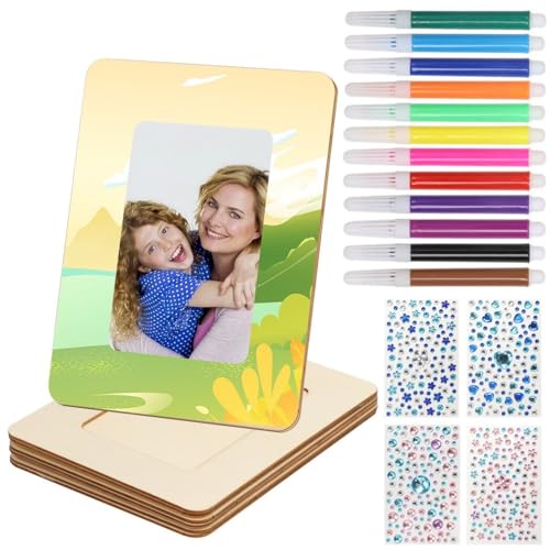  Qilery 12 Sets DIY Wood Picture Frames and Painting