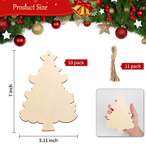 Large Size 7inch Wooden Halloween Thanksgiving Ornaments to Paint, DIY Blank Unfinished Pumpkin Wood Discs Ornament for Crafts Hanging Autumn