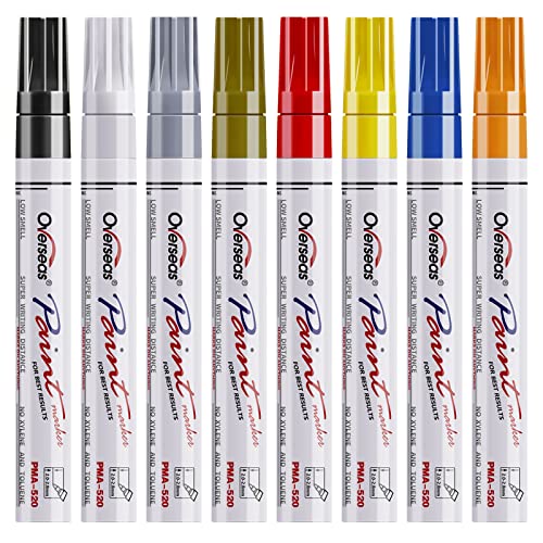 TFIVE Paint Markers Pens - 54 Colors Medium Tip Paint Markers, Permanent,  Waterproof & Quick Dry, Paint Pen for Metal, Wood, Fabric, Plastic, Rock