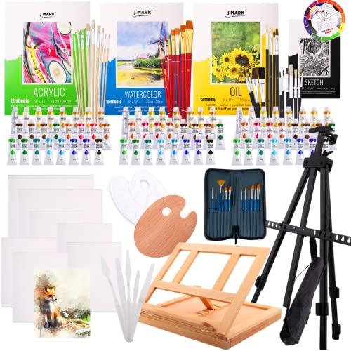  J MARK Kids Paint Set and Paint Easel – Acrylic