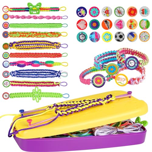 Friendship Girls Bracelet Making Kit - DIY Bracelet Kits Kids Toys Girls Gifts Ideas Ages 6 7 8 9 10 11 12 Year Old Birthday Present for Teen Girl