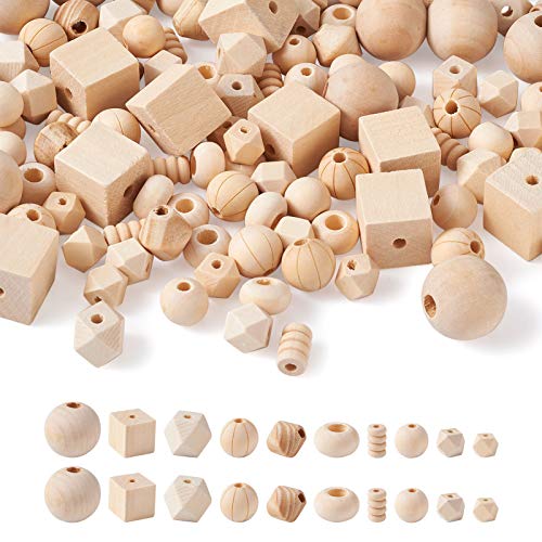 Wooden Beads for Crafts, 660 Pcs Natural Loose Wood Beads Rings Bulk I –  WoodArtSupply