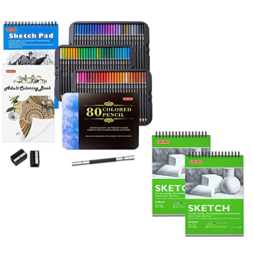 Shuttle Art Colored Pencils Bulk, 408 Pack Coloring Pencil Set