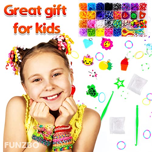 FUNZBO Clay Bead Bracelet Kit - 0.8mm|120M Bracelet String, 15000pcs|144  Colors Clay Beads, Bracelet Making Kit, Friendship Bracelet Kit with Letter