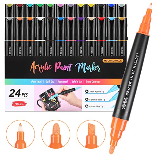 PINTAR Glitter Pens for Adults and Kids - Glitter Stylus Pens Fine Point -  Fine Tip Paint Pens - Acrylic Glitter Markers - Acrylic Paint Pens for Rock