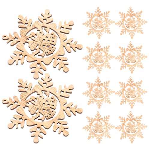 ABOOFAN Christmas Tree Snowflake Cut Outs 100pcs Christmas Wooden  Snowflakes Unfinished Snowflakes Wooden Pieces Snowflake Hanging Cutouts  Blank Wood