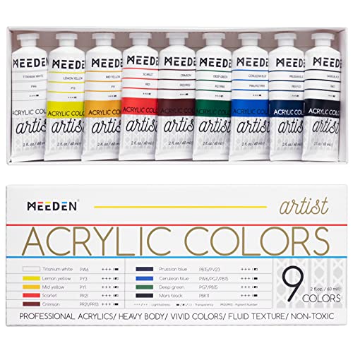 MEEDEN Oil Paint Set, 7 Colors 100ml/3.38 oz Large Oil Paints Tubes, 2x  Titanium White, Heavy Body Oil Based Oil Paints for Canvas Painting,  Non-toxic