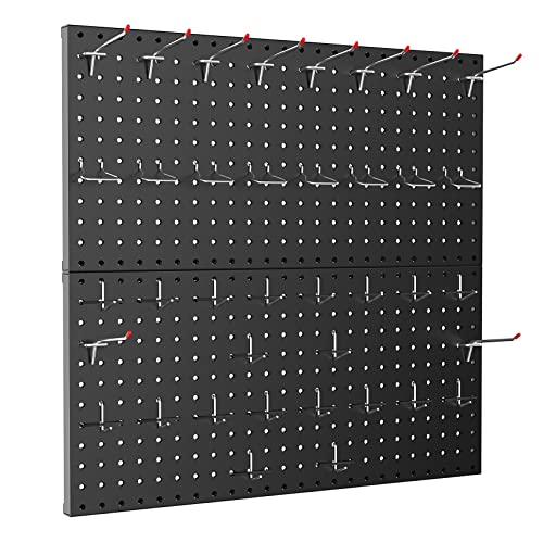 VEVOR Pegboard, 32 x 32 Metal Pegboard Panels, 330LBS Loading Garage  Pegboard Wall Organizer, with Customized Grooves Fit 1/4 and 1/8  Hooks,White Peg Boards for Garage Tool Storage – WoodArtSupply