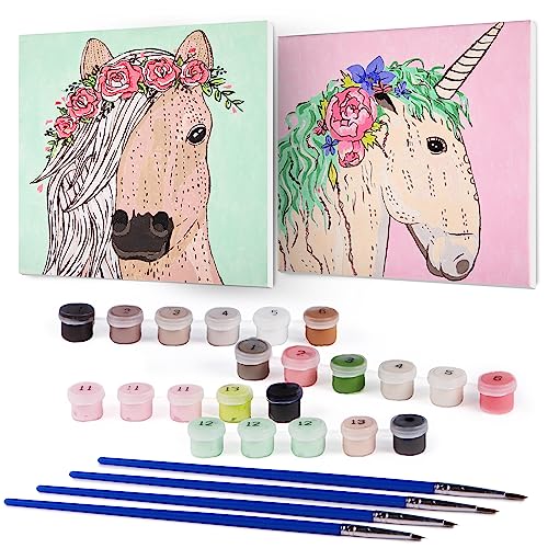 4 Pack Animal Paint by Number for Kids-Animals Paint by Numbers