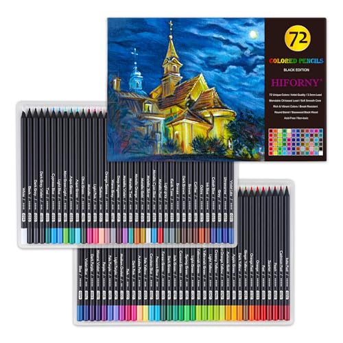 Premium 72 Color Pencils, Soft Core Coloring Set, Art Craft