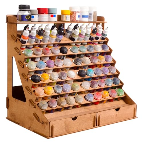 Sanfurney Paint Storage Tray, 21 Compartment Arts and Crafts Supply Storage Paint Organization