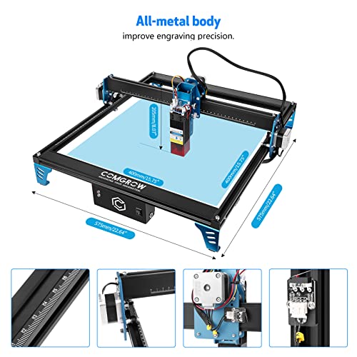  Comgrow Laser Engraving Machine for Dog Tag Metal Wood  Silicone,Portable Desktop Laser Engraver Machine for Windows,Android,iOS  and Offline Laser Cutter (Working Area 3.8 * 3.4 inches) : Arts, Crafts &  Sewing