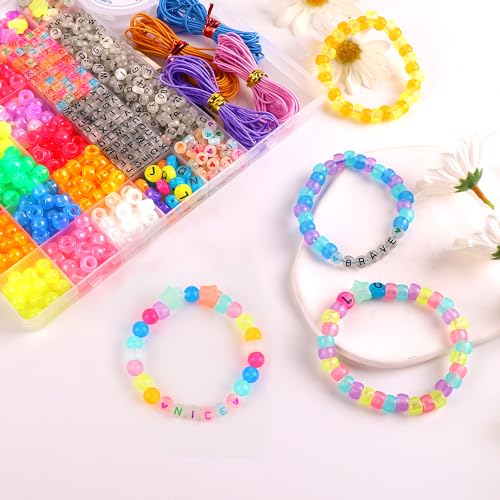 Cludoo 773Pcs Mermaid Charm DIY Bead Kit for Kids Girls with Pearl Starfish  Shell, Ocean Beads with Mermaid for Bracelet Necklace Making