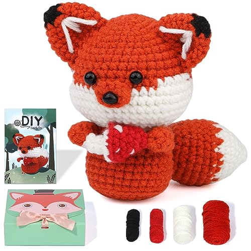 siopal Crochet Kit for Beginners, 8PCS Crochet Animal Kit for Beginners  with Step-by-Step Video Tutorial Learn to Crochet Kits for Adults Kids