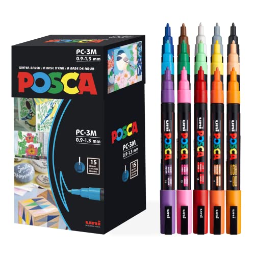 7 Pastel Posca Paint Markers, 5M Medium Posca Markers with Reversible Tips,  Acrylic Paint Pens, Posca Pens for Art Supplies, Fabric Paint, Fabric  Markers, Paint Pen, Art Markers