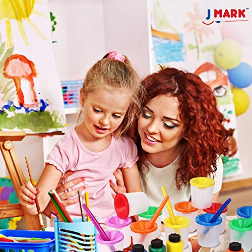 J MARK Washable Finger Paint Set for Toddlers – Set Includes 50