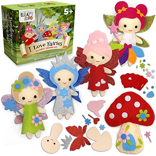 Cymbana Kids Sewing Kit Make Your Own Creative Felt Plush Animals Toy Craft  Art Set for Beginners, Girls Gifts for Children Ages 4-7 8-12 - cymban