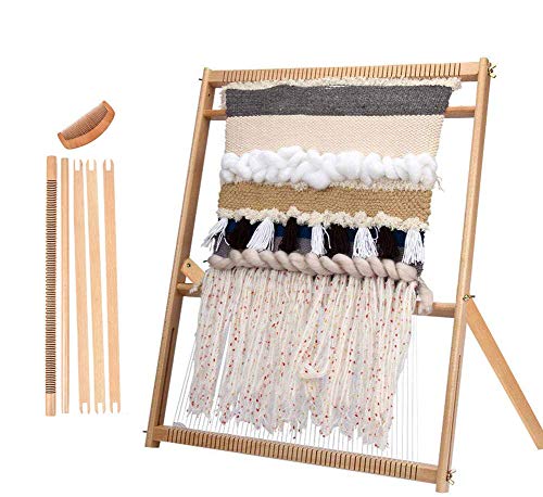 Ayasee wooden weaving loom, multi-craft weaving frame to handcraft for kids  and beginners, 15.7 x 11.8in/ 40 x 30cm