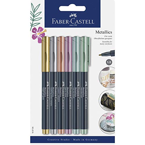 Faber-Castell Metallic Highlighter Set - Assortment of 8 Subtle