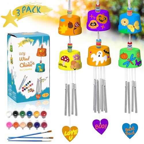 Romis Way 2-Pack Make Your Own Wind Chime Kit - Larger Bells, Stencils and  Beads, Arts and Crafts for Kids Ages 8-12, 4-8 - DIY Craft Kit for Girls &  Boys 