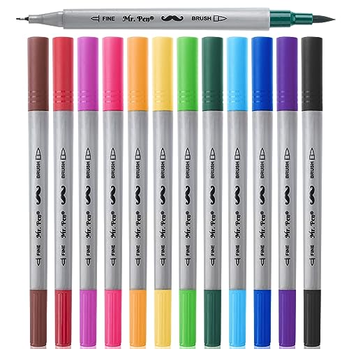 Mr. Pen- Watercolor Brush Pens, 6 pcs, Water Brush Pens for Watercolor,  Water Color Pen 