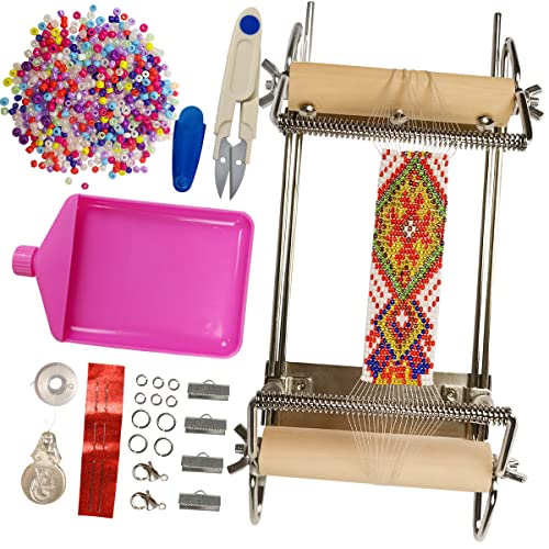  PP OPOUNT Value Bead Loom Kit, 11343 PCS Loom Beading Supplies  with Lots of Seed Beads, Complete Jewelry Making Tools and Accessories,  Beading Loom Kits for Adults Jewelry Making Bracelets Belts