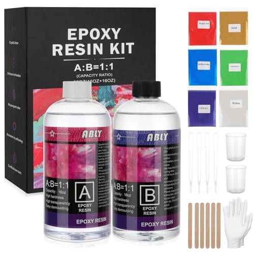 NIUB Resin Kit, 39Oz Epoxy Resin Kit for Resin Jewelry Making, Art