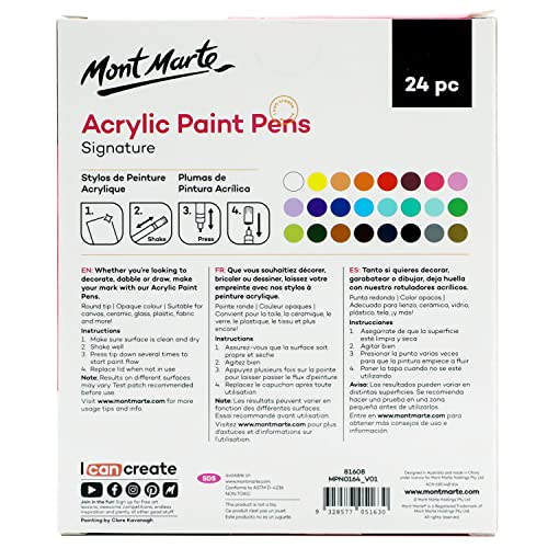 Mont Marte Acrylic Ink Premium 12pc x 20ml (0.7 US fl.oz) – Mont