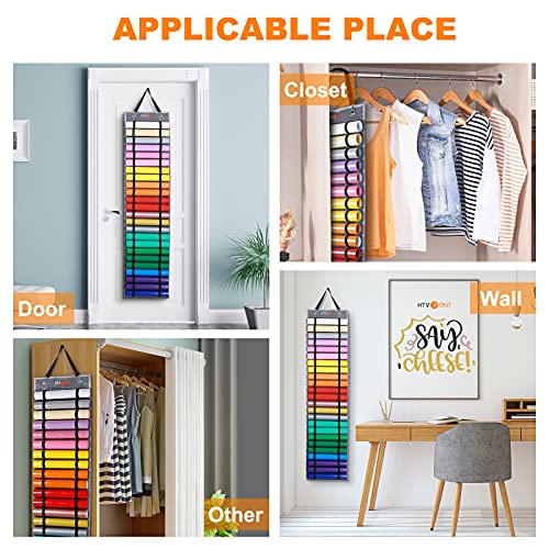 Firefly Craft Storage Organizer Vinyl Roll Holder - Craft Organizer Vinyl  Storage Rack - Hanging Closet, Wall, Studio, or over the Door Organizer for  Any Room - Cricut Accessories - 48 Compartments 