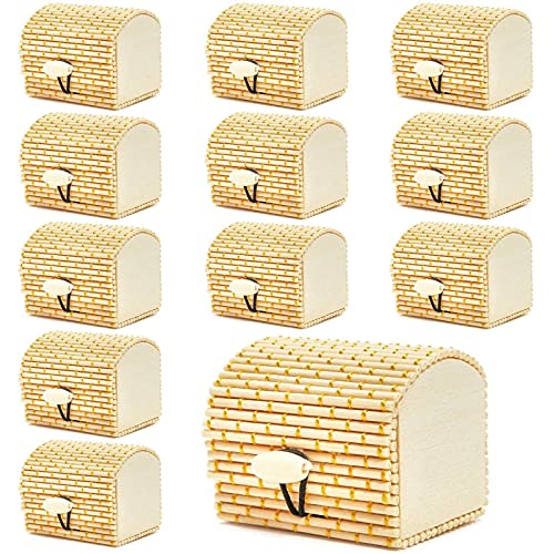 6 Pack Small Wooden Boxes with Hinged Lid, Front Clasp - Unfinished  Paintable Treasure Box for DIY Arts & Crafts, Halloween, Pirate Birthday  Party (2.8 x 3.9 x 2.4 in) 