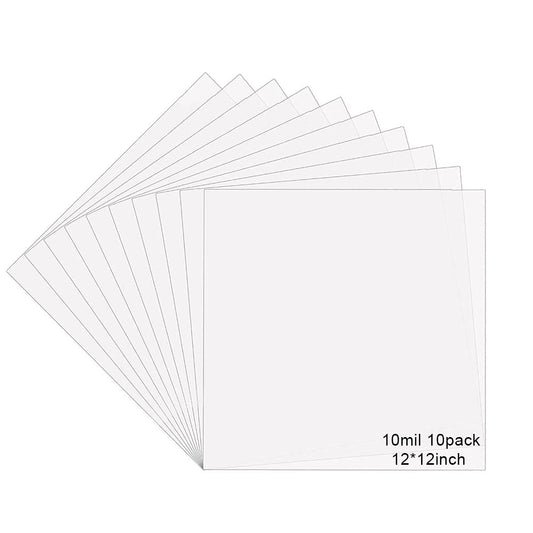 15 Pack 6 Mil Clear Mylar Stencil Sheets, 12 x 24 Blank Stencils,  Reusable Template Material, Make Your Own Stencil Compatible Vinyl Cutting  Machine